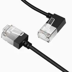 新品未使用品　イーサネットケーブル薄型　90°左に傾斜 10Gbps Cat6A