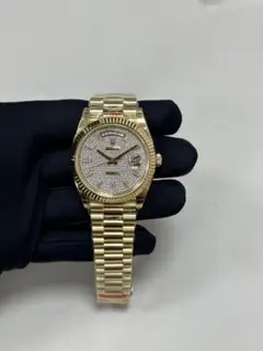 ROLEX ゴールド ダイヤモンド 自動巻き時計