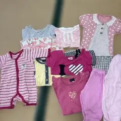 ベビー服セット 6点 ピンクと花柄