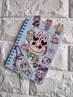 LABUBU ラブブシール16枚＆メモ帳（紙ストラップ付き）B6サイズ