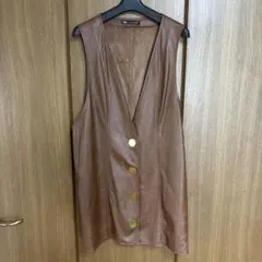 レザー ロングワンピース
