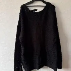 黒い長袖ニットセーター Mサイズ