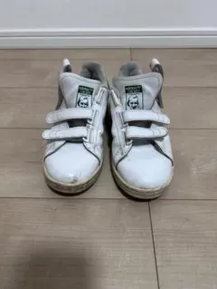 adidas ベルクロスニーカー ホワイト/グリーン