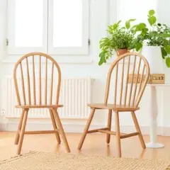 2脚セット【新品】 ウィンザーチェア カフェスタイル　アウトレット