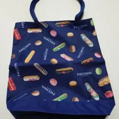 FAUCHON スイーツ柄エコバッグ ネイビー