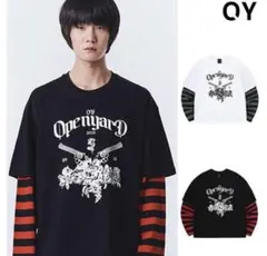 OY オーワイ レイヤードボーダーロングスリーブTシャツ