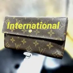 ⑤★良品♪モノグラム 三つ折り長財布