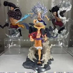 ワンピース一番くじフィギュアスネイクマン＆バウンドマン＆ギア5＆ルフィ魂豪示像のサムネイル