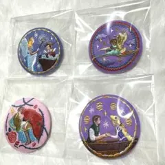 Disney Characters 刺繍缶バッジ 4個セット