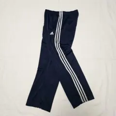 adidas アディダス トラックパンツ ジャージ ネイビー M サイドライン