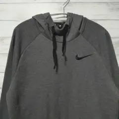 NIKE ロゴ 刺繍 パーカー グレー プルオーバー USA古着