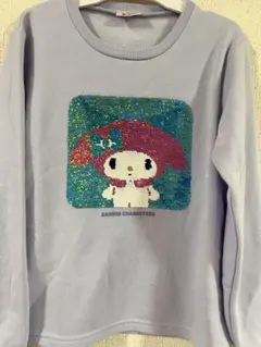 子供用長袖Tシャツ　スパンコール　マイメロ　クロミ