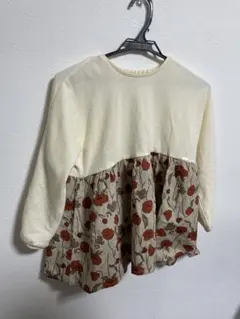 n.o.u.s チュニック 長袖カットソー 花柄　ブラックフライデーセール