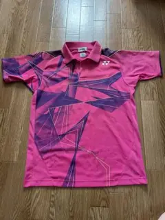 YONEX ピンク 幾何学模様 ポロシャツ レディースS