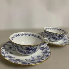 ノリタケ ブルーソレンティーノ カップ＆ソーサー 2客 ペア セット