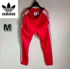 adidas トラックパンツ ジャージ レッド M 韓国古着
