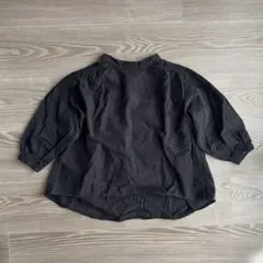 韓国子供服　oatmeal オートミール　ブラック　黒　長袖シャツ　S