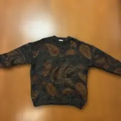 ペイズリー柄ニットセーター