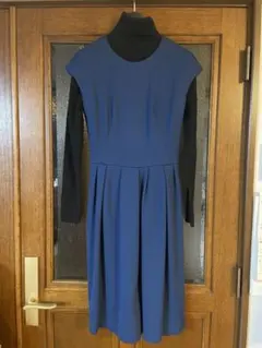 FABRICE ネイビー ノースリーブ ワンピース