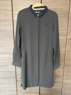 Fred Perry グレー シャツワンピース 長袖