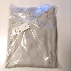 【即発送】UNIQLOソフトニットフリースモックネックT オフホワイトLサイズ