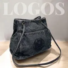 LOGOS ロゴスデイズ 2wayトートバッグ ブラックデニム ウォッシュド加工