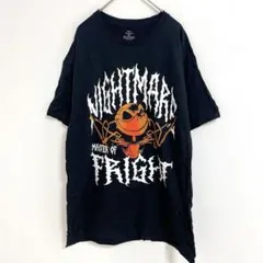 ディズニー Tシャツ【XL】クルーネック 半袖 プリント ビッグサイズ 黒 綿