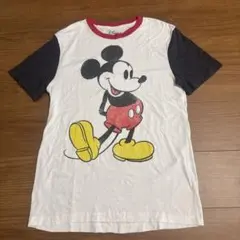美品デニム&ダンガリーミッキーコラボTシャツ160オフホワイト - メルカリ