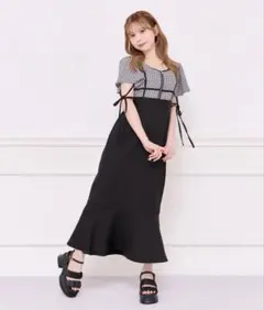 apres jour 袖フレアマーメイドワンピース