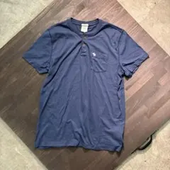 8SM2【Abercrombie&Fitch】ヘンリーネックTシャツ古着used
