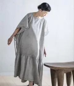 宝島染工 天然墨染めKAKU Dress Light gray