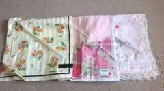 未使用 renoma nina ricci 花柄ハンカチ 3枚セット