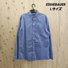 『 EDDIEBAUER (アメリカ古着) 』 BD無地シャツ / Lサイズ