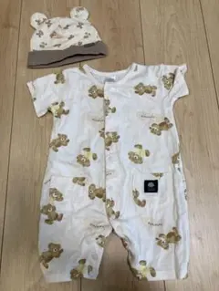 フタフタ　ロンパース　60〜70 半袖　帽子