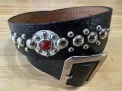 ワコマリア CHARRO RASTRAキスマークスタッズベルト 蛇革 - メルカリ