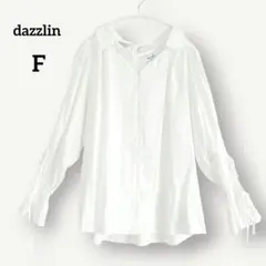 ダズリン dazzlin バックリボンブラウス 白 F キャンディスリーブ 長袖のサムネイル