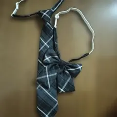 学生服 ネクタイ リボン 2点セット チェック柄