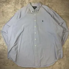 80-90s USA古着　ポロバイラルフローレン　チェックBDシャツ　ブレイク