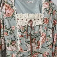 ミントグリーン フラワープリント ワンピース　アクシーズファム