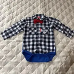 BABYDOLL ロンパース ギンガムチェック 蝶ネクタイのサムネイル