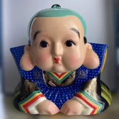 時代物　良品　九谷焼　福助　九谷八幡窯　商売繁盛　縁起物　陶磁器人形　レトロ 時代物 良品 九谷焼 福助 九谷八幡窯 商売繁盛 縁起物 陶磁器人形