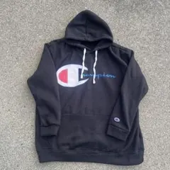 Champion ブラック パーカー L