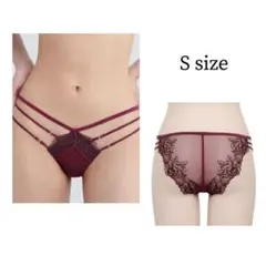 RAVIJOUR レーシーピオニーコードショーツ ボルドー Sのサムネイル