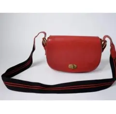 ポロラルフローレン　赤 レザー ショルダーバッグ