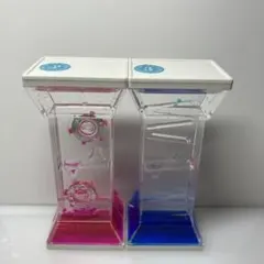 オイルタイマー　水時計　スロープタイプ　ピンク　ブルー　液体タイマー