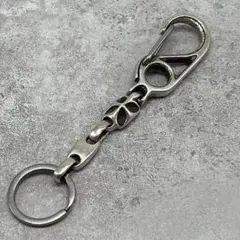シルバー925 クロス キーチェーン キークリップ キーリング ノー