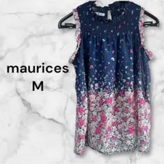 大特価❗️maurices 花柄 ノースリーブチュニック ネイビー 花柄 M
