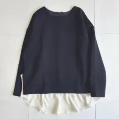 美品 SHIPS ヘムセパレート ダンボール トップス ドッキング ブラウスのサムネイル