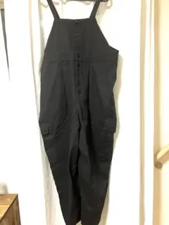 JEANASIS ジーナシス サロペット オーバーオール 黒 ワイドパンツ