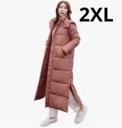 ベンチコート 可愛い フード付き ダウン アウター ロングコート 赤コート 赤